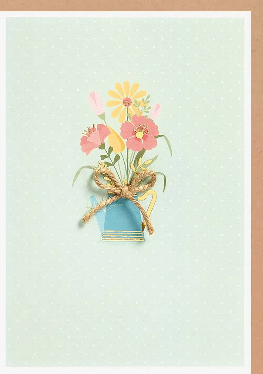 Faltkarte Blumenstrauss in Kanne