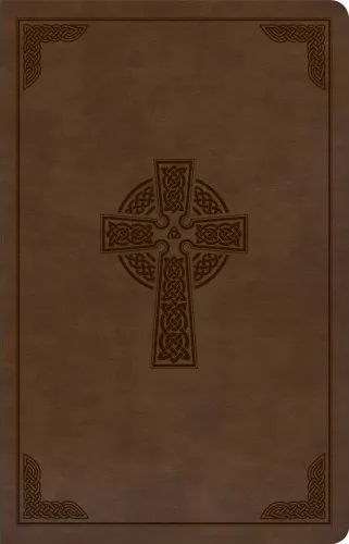 Anglais, Bible King James Version, gros caractères, similicuir, brune, tranche or