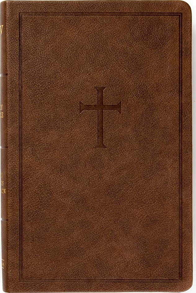 Anglais, Bible King James Version, moyen format, similicuir, brune