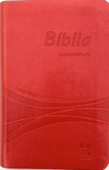 Portugais, Bible Almeida révisée et corrigée, rose, tranche blanche