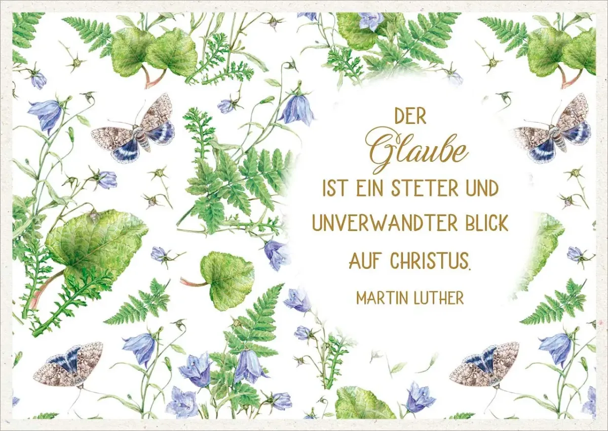 Postkarten Der Glaube  - Schmetterlinge GF