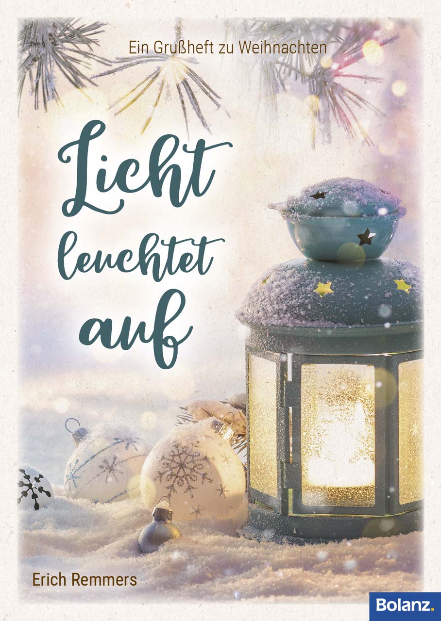 Grussheft Weihnachten Licht leuchtet auf