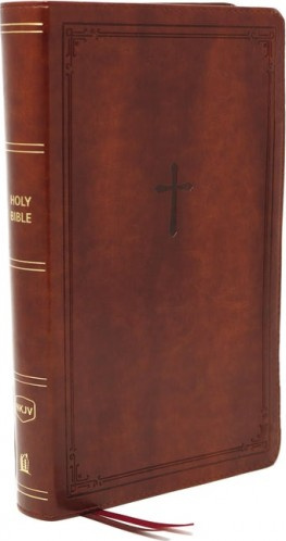 Anglais, Bible de référence New King James Version, cuir, brun