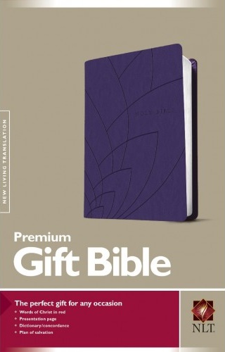 Anglais, Bible NLT, Premium Gift - couverture violette/pétale