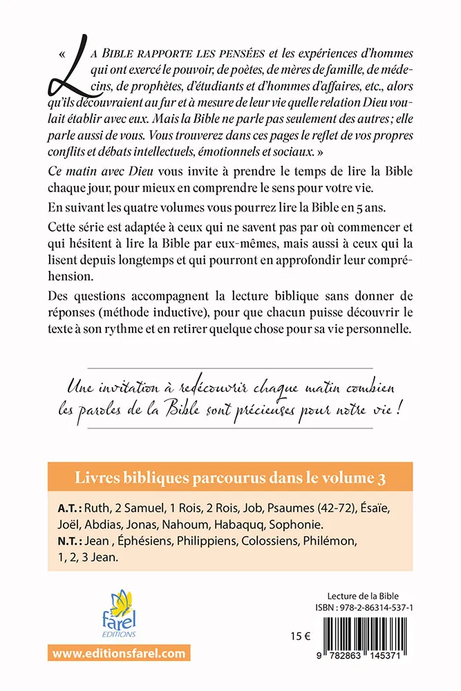Ce matin avec Dieu - Volume 3