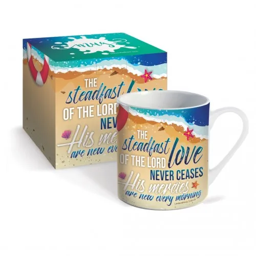 Mug "The Steadfast Love of the Lord…" - Motif plage