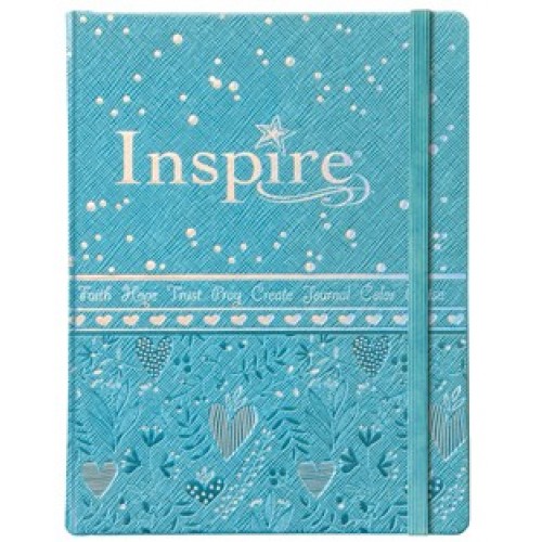Anglais, Bible Journal de bord, Inspire for Girls New Living Translation, similicuir, couverture...