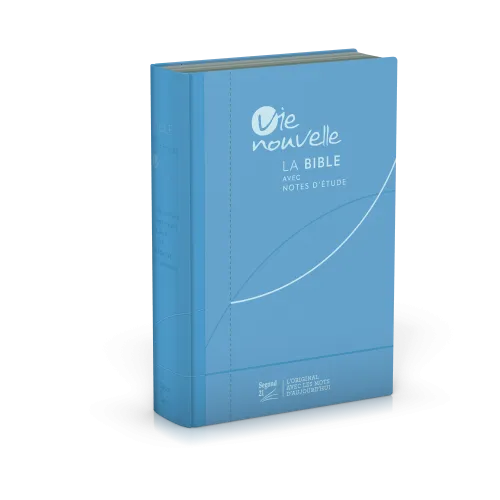 Bible d'étude Vie nouvelle, Segond 21 - couverture souple, toile bleue, tranches argentées
