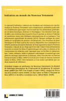 Initiation au monde du Nouveau Testament