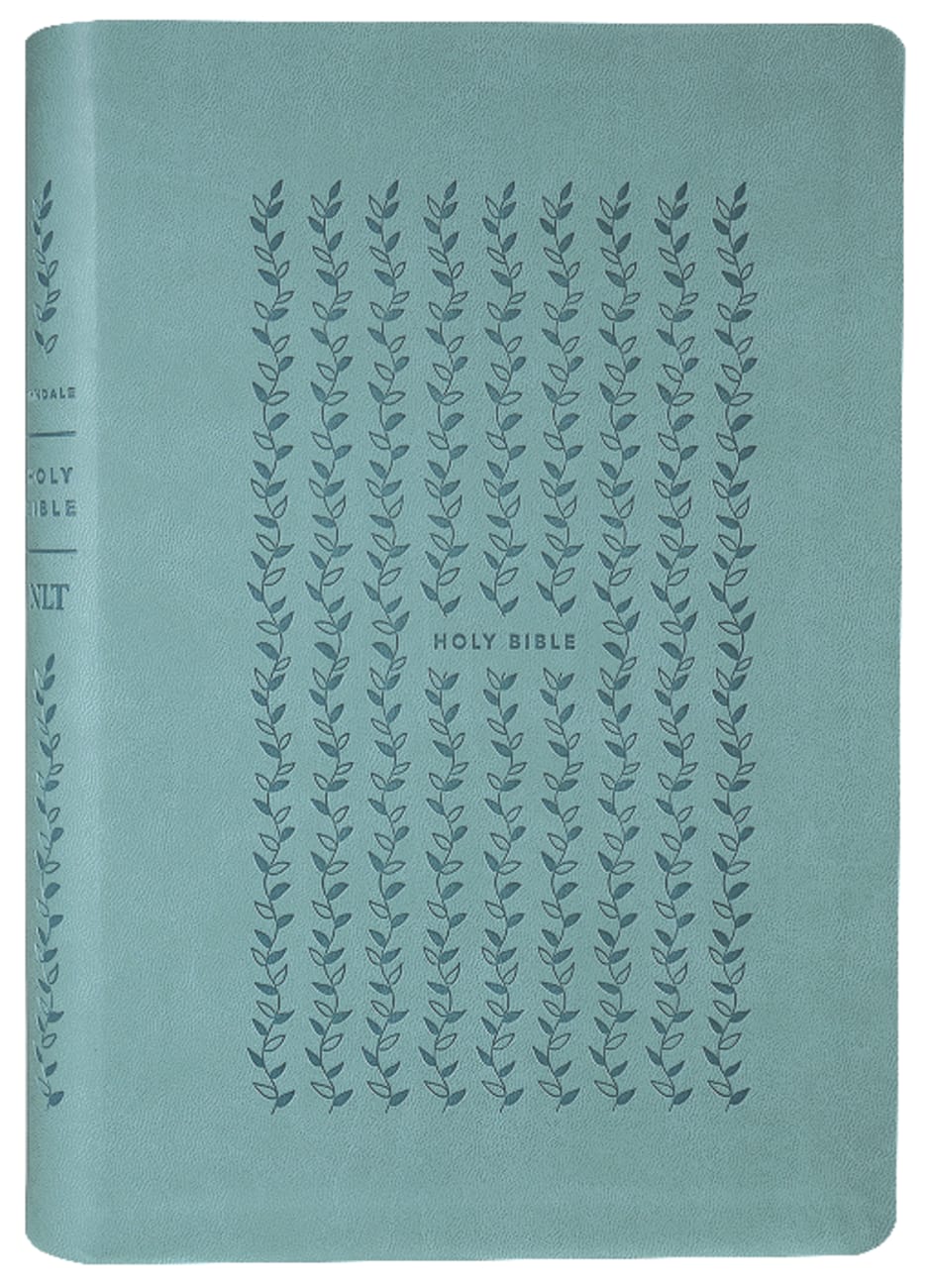 Anglais, Bible, New Living Translation, Filament Edition, similicuir turquoise, motif eucalyptus...