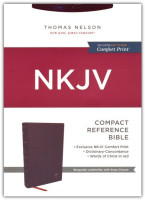 Anglais, Bible, NKJV, compacte souple bordeaux, références parallèles, paroles de Jésus en rouge...