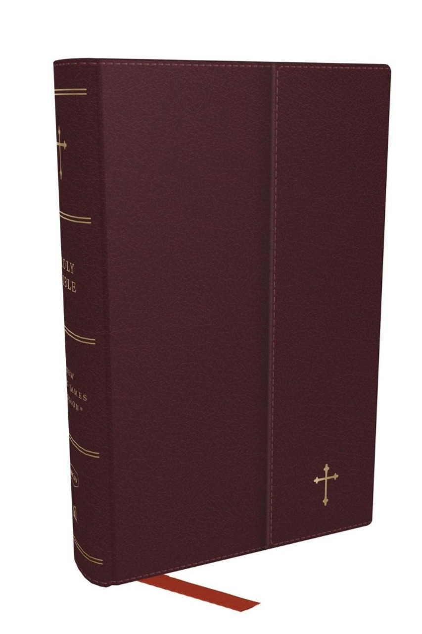 Anglais, Bible NKJV Compact Paragraph-Style Reference Bible, Burgundy