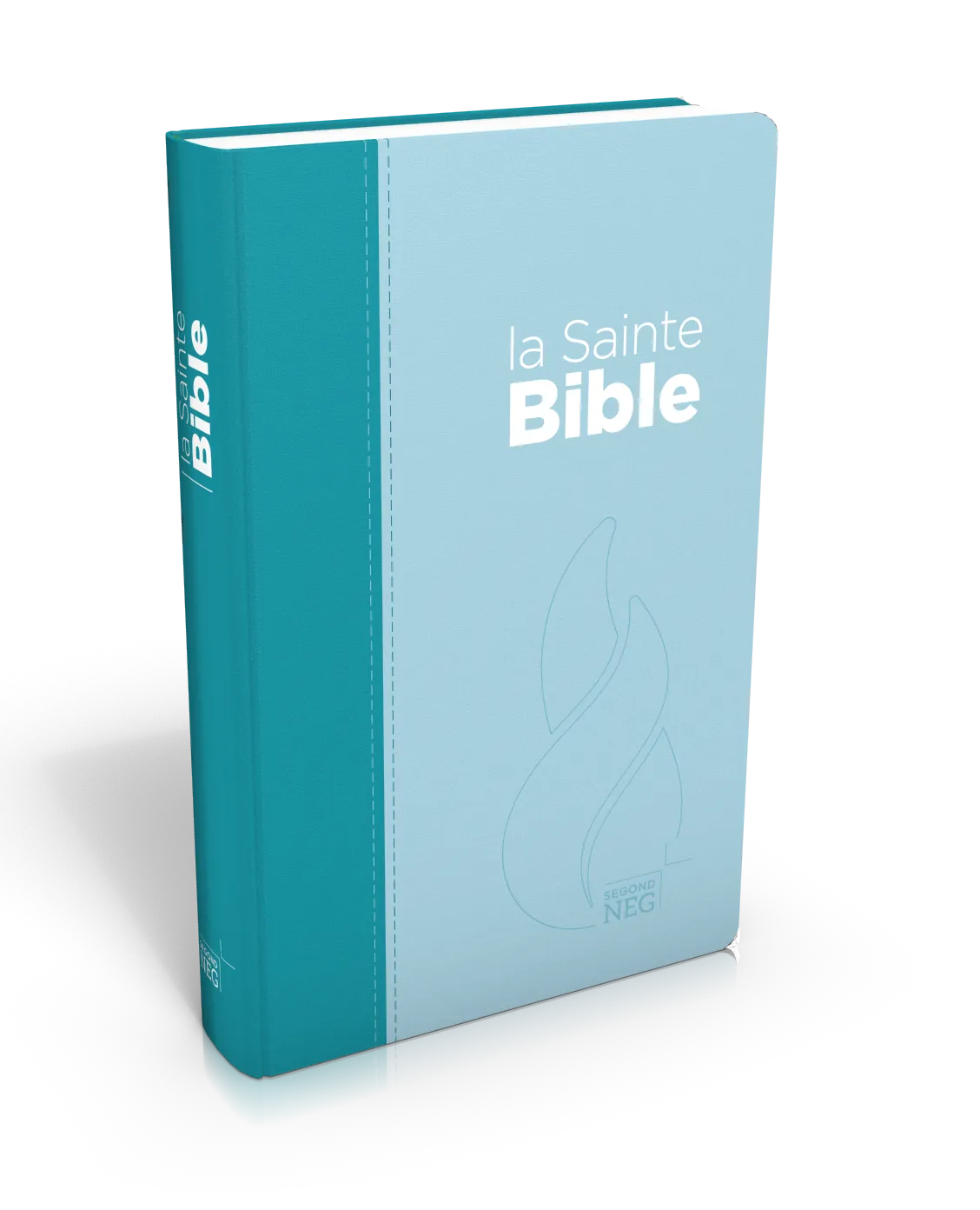 Bible Segond NEG compacte - couverture souple, toile duo bleu lagon et bleu ciel
