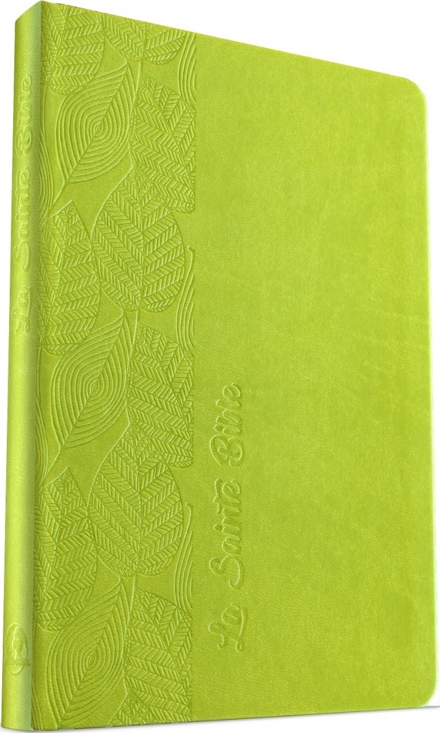 Bible Segond 1880, compacte, vert motif feuilles - couverture souple, vivella