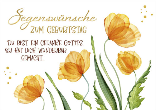 Postkarte Lovely Segenswünsche zum Geburtstag