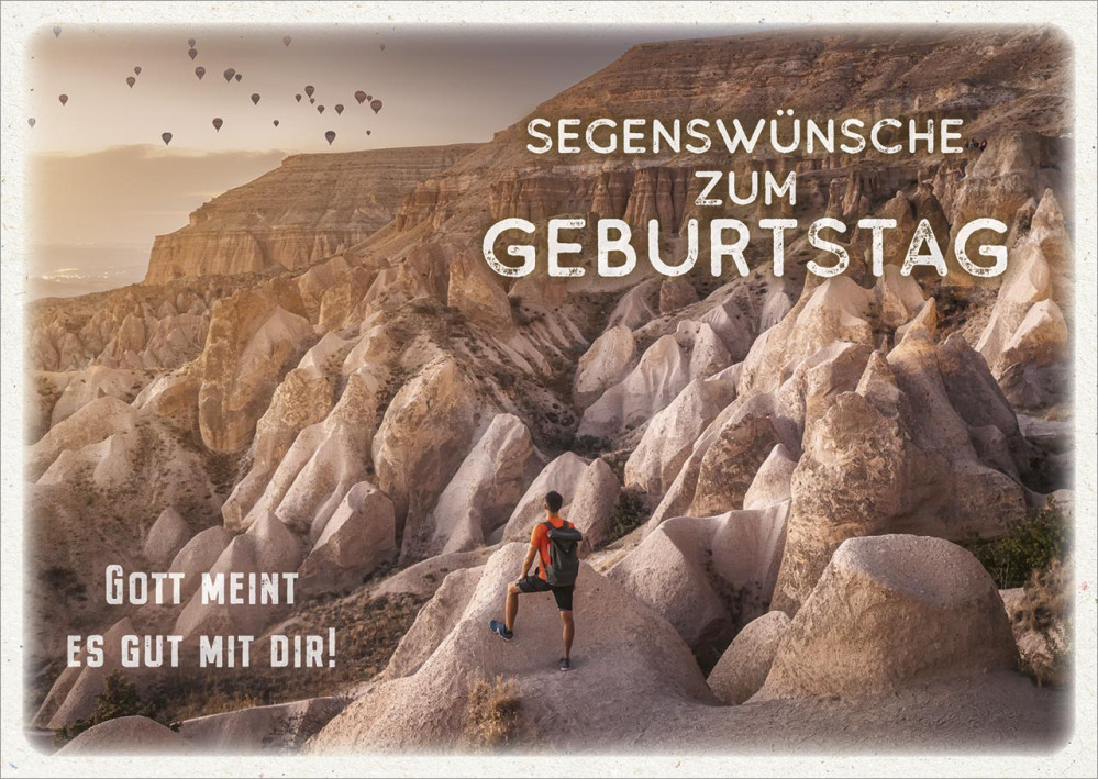 Postkarten Gott meint es gut - Segenswünsche zum Geburstag