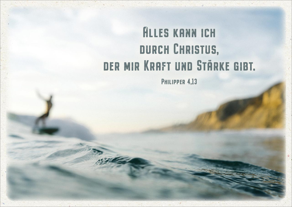 Postkarte Alles kann ich durch Christus - Philipper 4,13