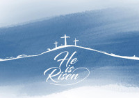 Postkarte He is Risen - Ostern