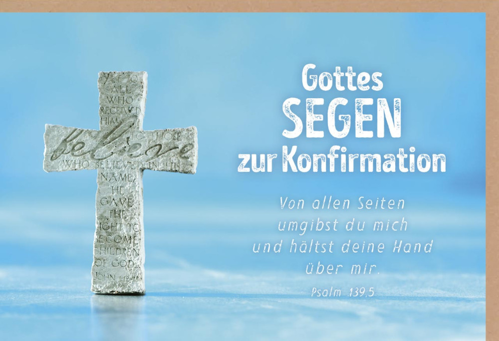 Doppelkarte Konfirmation Gottes Segen