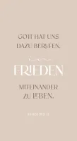 Metallschild Frieden - Kolosser 3,15