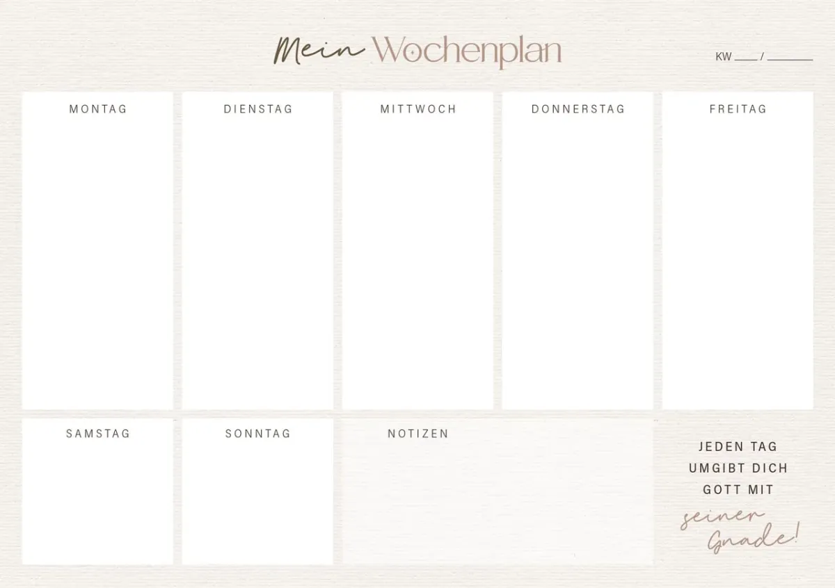 Mein Wochenplan - Fatzer alive