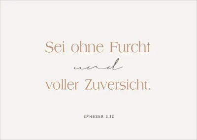 Postkarten alive Sei ohne Furcht