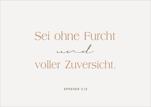 Postkarten alive Sei ohne Furcht