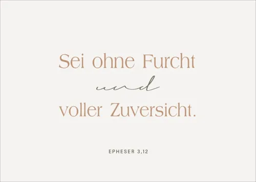 Postkarten alive Sei ohne Furcht