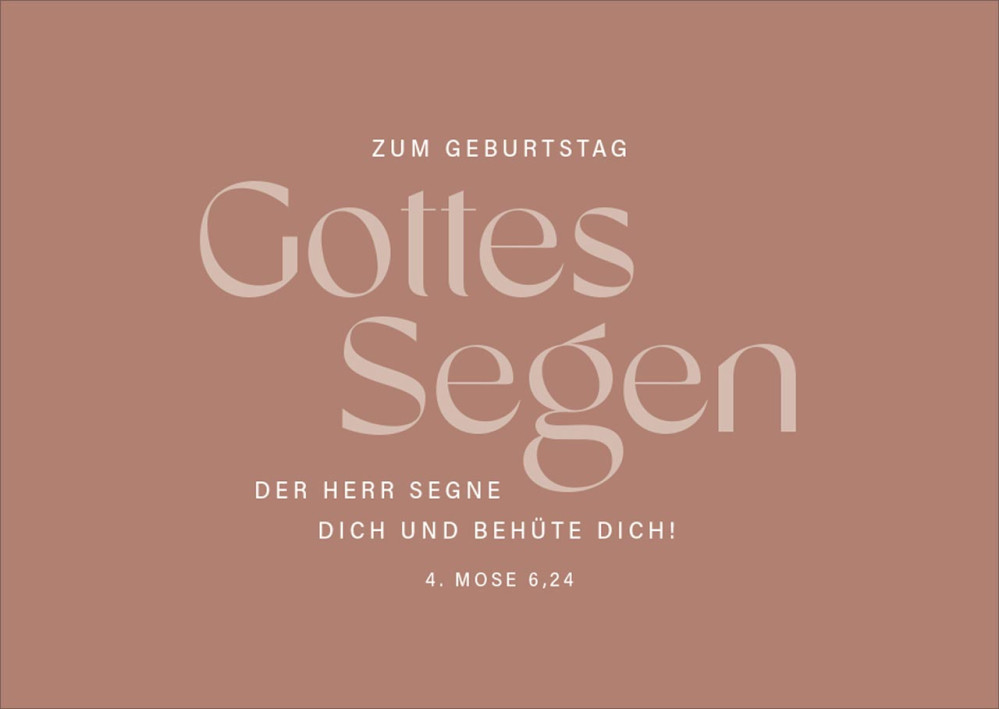 Postkarte alive Zum Geburtstag Gottes Segen