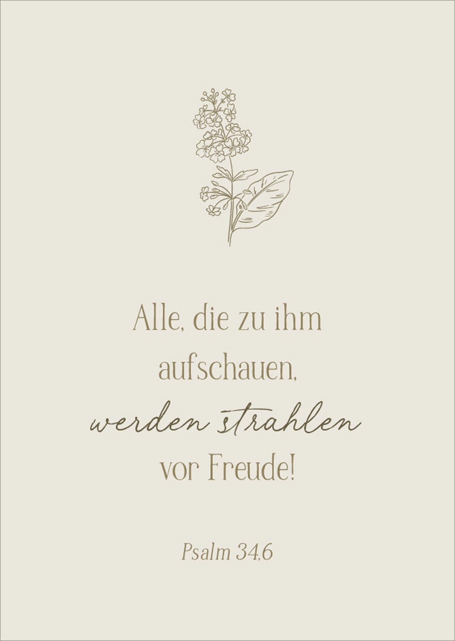 Postkarte alive alle die zu ihm aufschauen, werden strahlen