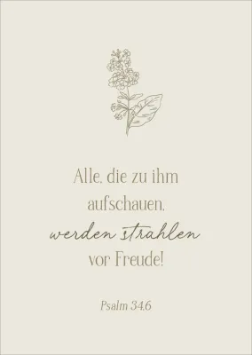 Postkarte alive alle die zu ihm aufschauen, werden strahlen