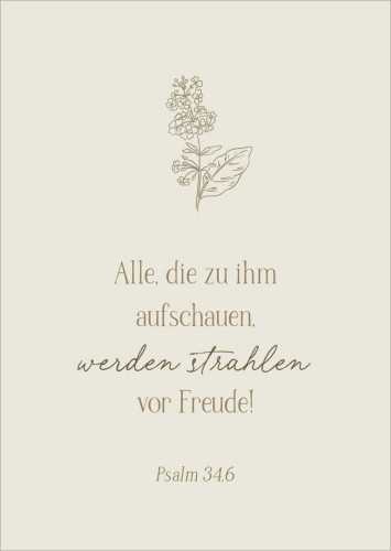 Postkarte alive alle die zu ihm aufschauen, werden strahlen