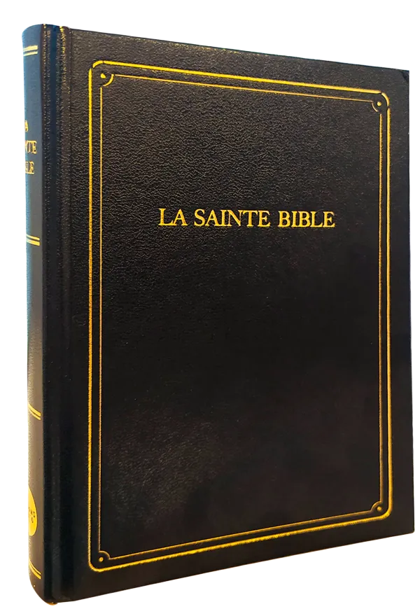 Bible Segond 1910, format miniature - couverture rigide noire, onglets, ruban marque-pages