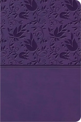 Anglais, Bible de référence King James Version, grand caractères, compact, similicuir, violette -...