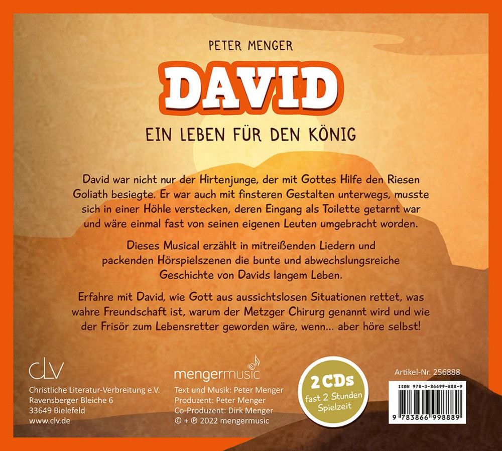 David - Ein Leben für den König - Ein musikalisches Hörspiel für Kinder (Hörbuch [MP3])