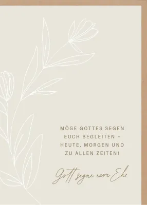 Faltkarte Gott segne eure Ehe - 4.Mose 6:24-26
