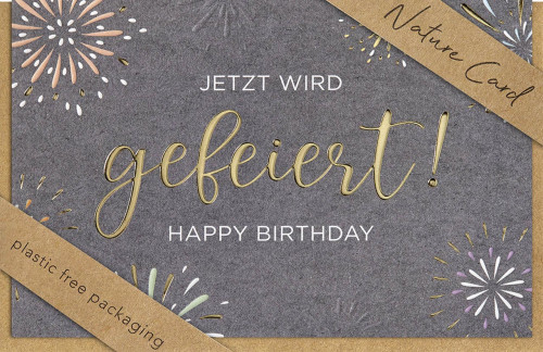 Faltkarte Jetzt wird gefeiert! - Happy Birthday