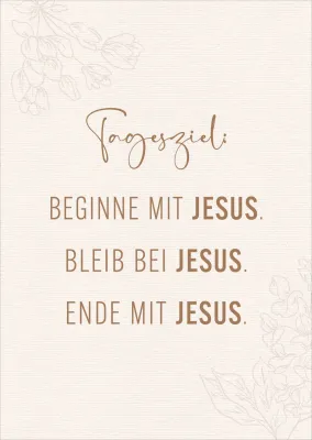 Postkarten Tagesziel: Jesus