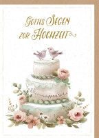 Faltkarte Hochzeitstorte