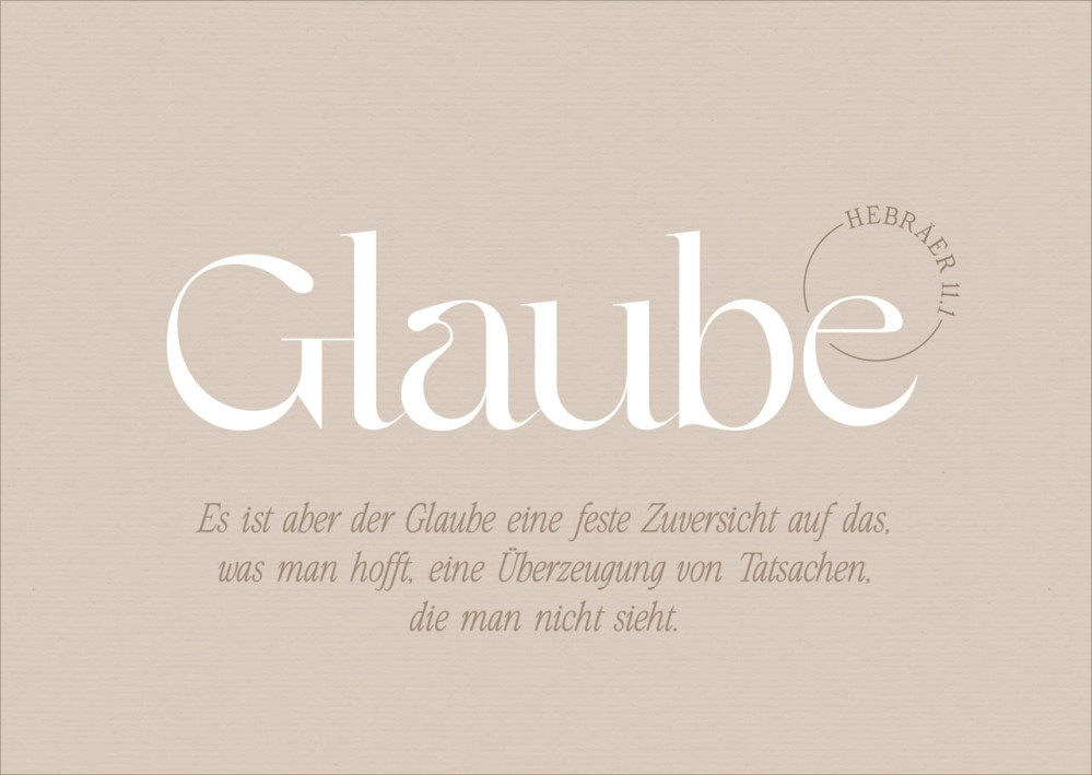 Postkarte Glaube - Hebräer 11:1