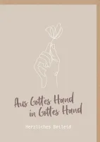 Faltkarte Trauer - Gottes Hand - Psalm 31:16