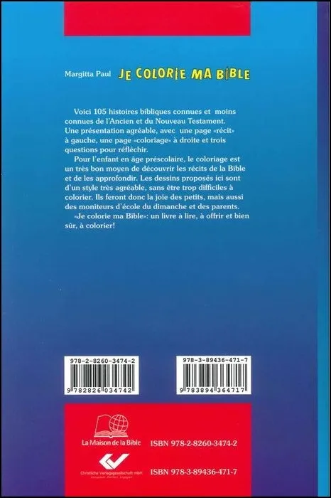 Bible à colorier en français
