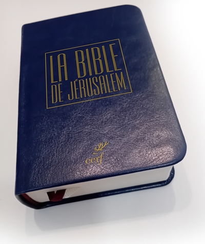 Bible de Jérusalem, de poche, reliée similicuir bleue