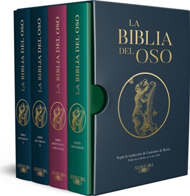 Espagnol,Bible,Reina Valera 1569,ESTUCHE LA BIBLIA DEL OSO,Biblia en 4 tomos