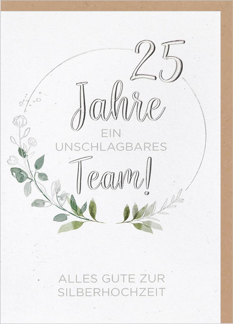 Faltkarten Zur Silberhochzeit - 1. Korinther 13,13