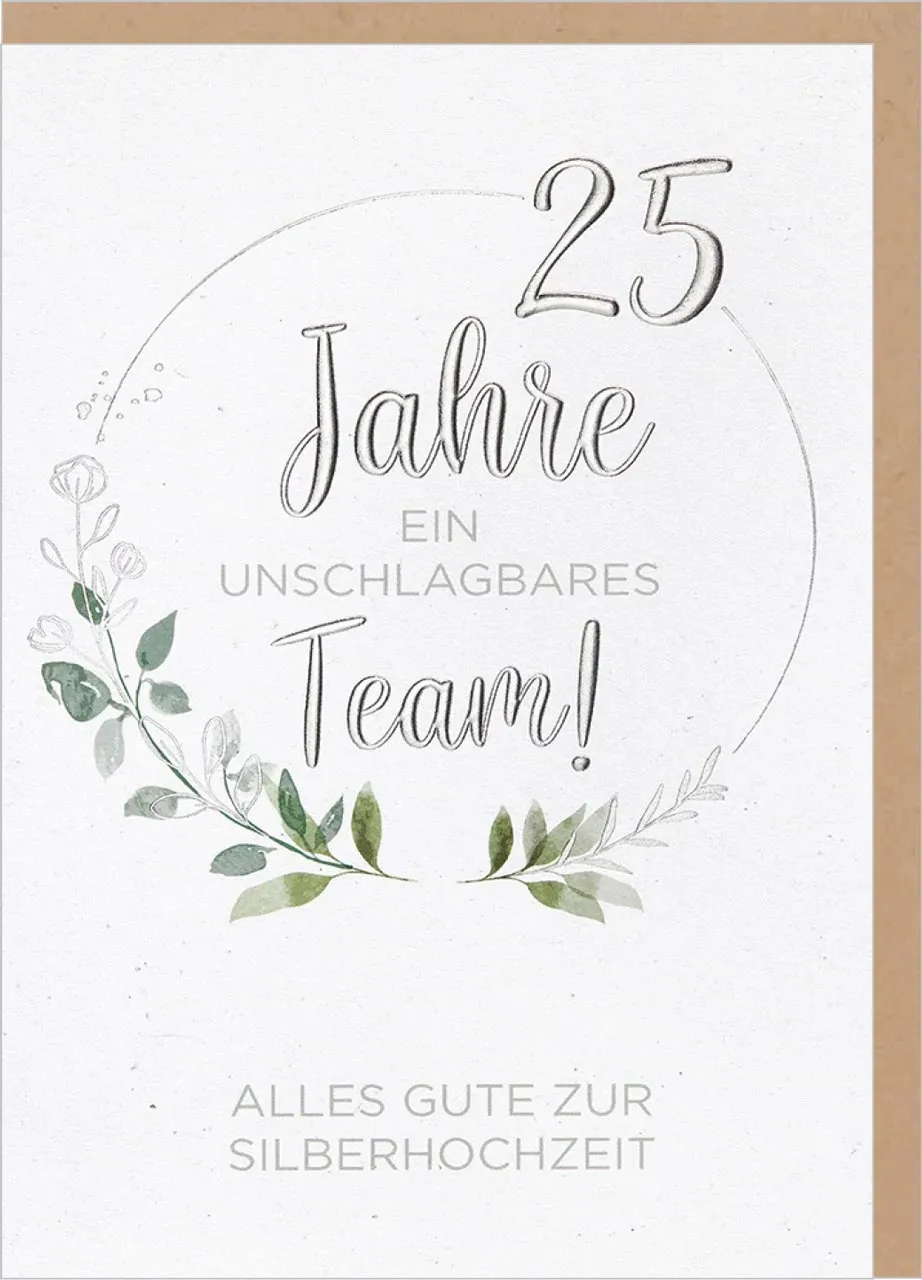 Faltkarten Zur Silberhochzeit - 1. Korinther 13,13