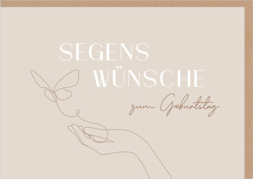 Faltkarte Segenswünsche Schmetterling - Jeremia 29,11