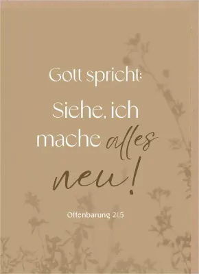 Faltkarte Jahreslosung 2026 Schattenspiel - Offenbarung 21,5
