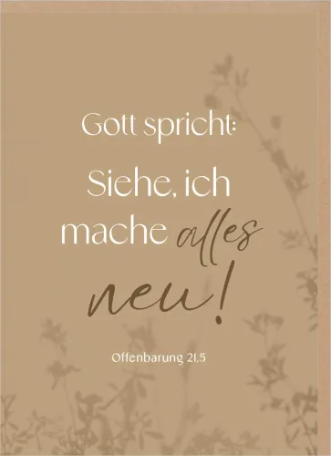 Faltkarte Jahreslosung 2026 Schattenspiel - Offenbarung 21,5