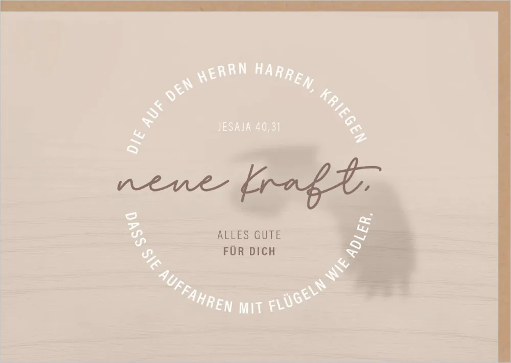 Faltkarte Einsegnung & biblischer Unterricht - Neue Kraft